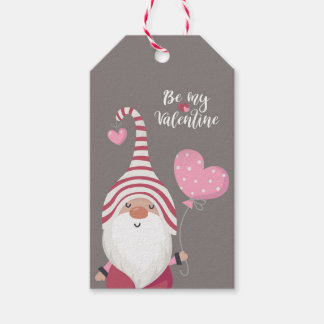 Étiquette de cadeau de gnome pour la Saint-Valenti