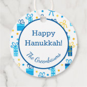 Étiquette de cadeau de Hanouka (Dos)
