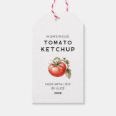 Étiquette de cadeau de Ketchup de tomate fait mais (Devant)