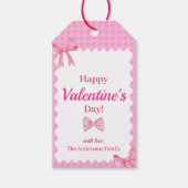 Étiquette de cadeau de la Saint-Valentin à ruban e (Devant)