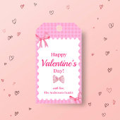 Étiquette de cadeau de la Saint-Valentin à ruban e