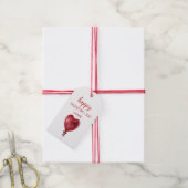 Étiquette de cadeau de la Saint-Valentin avec ball (Avec de la ficelle)