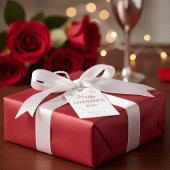 Étiquette de cadeau de la Saint-Valentin avec un d