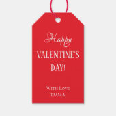 Étiquette de cadeau de la Saint-Valentin avec un d (Devant)