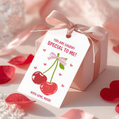 Étiquette de cadeau de la Saint-Valentin Cerise Sp