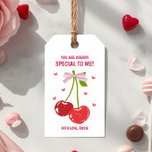 Étiquette de cadeau de la Saint-Valentin Cerise Sp