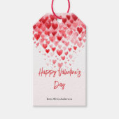 Étiquette de cadeau de la Saint-Valentin Cœurs à l (Devant)