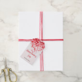 Étiquette de cadeau de la Saint-Valentin Cœurs à l (Avec de la ficelle)