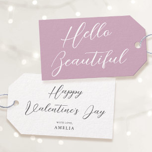Étiquette de Cadeau de la Saint-Valentin Écriture