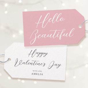 Étiquette de Cadeau de la Saint-Valentin Écriture