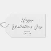 Étiquette de Cadeau de la Saint-Valentin Écriture  (Dos (Horizontal))