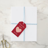 Étiquette de cadeau de la Saint-Valentin From the (Avec de laficelle)