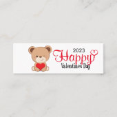 Étiquette de cadeau de la Saint-Valentin Ourson Mi (Devant)