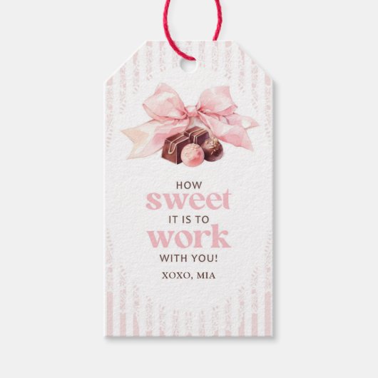 Étiquette de cadeau de la Saint-Valentin pour coll (Devant)