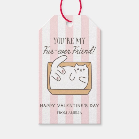 Étiquette de cadeau de la Saint-Valentin pour enfa (Devant)