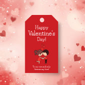 Étiquette de cadeau de la Saint-Valentin romantiqu
