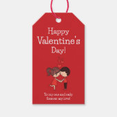 Étiquette de cadeau de la Saint-Valentin romantiqu (Devant)