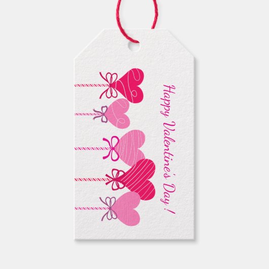 Étiquette de cadeau de la Saint-Valentin sucette (Devant)
