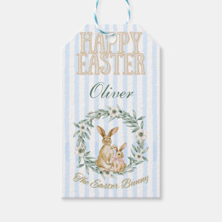 Étiquette de Cadeau de Lapin de Pâques