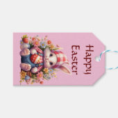 Étiquette de cadeau de lapin de Pâques (Devant (Horizontal))