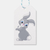 Étiquette de cadeau de lapin de Pâques joyeux (Devant)