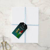 Étiquette de cadeau de lutin de Noël (Avec de laficelle)