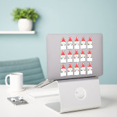 étiquette de cadeau de lutins de Noël (Ordinateur portable sur le bureau)