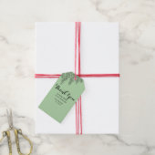 Étiquette de cadeau de mariage à feuille de fougèr (Avec de la ficelle)