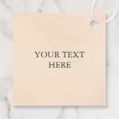 Étiquette de cadeau de mariage aquarelle Abricot R (Dos)