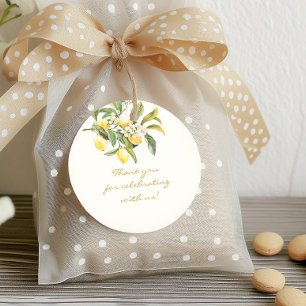 Étiquette de cadeau de mariage au citron