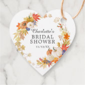 Étiquette de cadeau de mariage Automne Feuilles Ci (Dos)