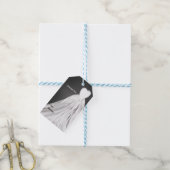 Étiquette de cadeau de mariage avec robe de mariée (Avec de laficelle)