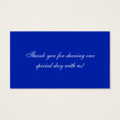 Étiquette de cadeau de mariage Bleu, Floral Vert,  (Dos)