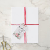 Étiquette de cadeau de mariage Blush Pink Bloom (Avec de la ficelle)