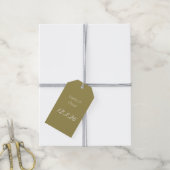 Étiquette de cadeau de mariage Chartreuse avec dat (Avec de la ficelle)
