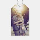 Étiquette de cadeau de mariage chic à la main (Dos)