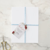 Étiquette de cadeau de mariage de Noël à fleurs ro (Avec de laficelle)
