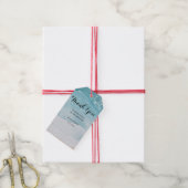 Étiquette de cadeau de mariage de plage bleue d'ét (Avec de la ficelle)