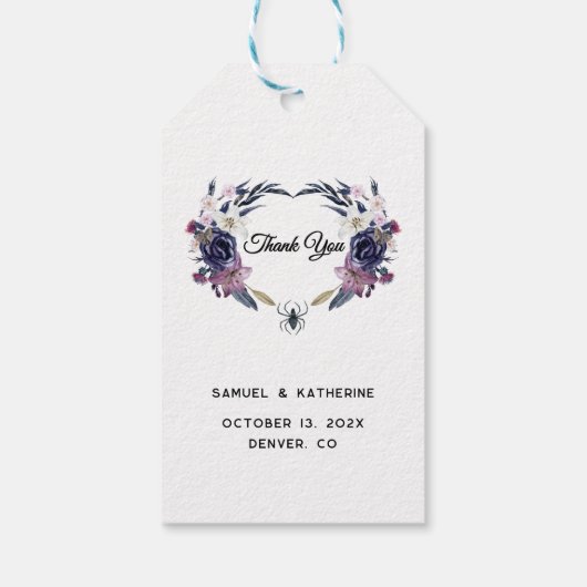 Étiquette de cadeau de mariage d'Halloween (Dos)