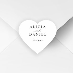 Étiquette de cadeau de mariage élégante minimalist