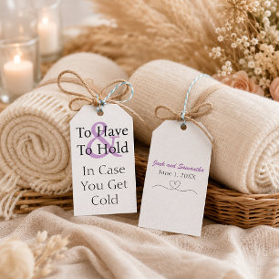 Étiquette de cadeau de mariage froid à avoir et à 