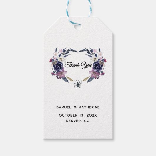 Étiquette de cadeau de mariage Halloween (Devant)