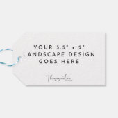 Étiquette de cadeau de mariage horizontale 3,5x2" (Dos Horizontal)