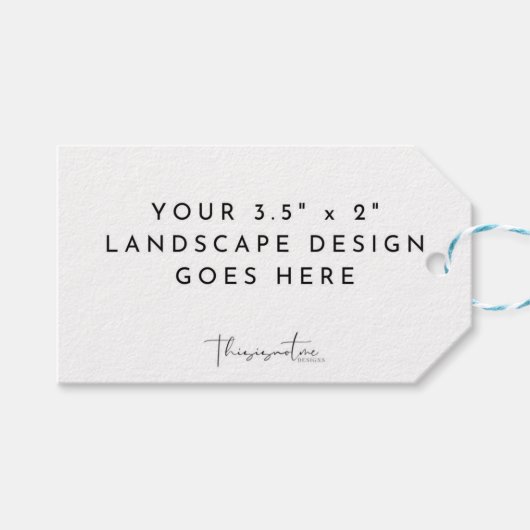 Étiquette de cadeau de mariage horizontale 3,5x2" (Devant (Horizontal))