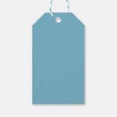 Étiquette de cadeau de mariage marron rouille bleu (Dos)