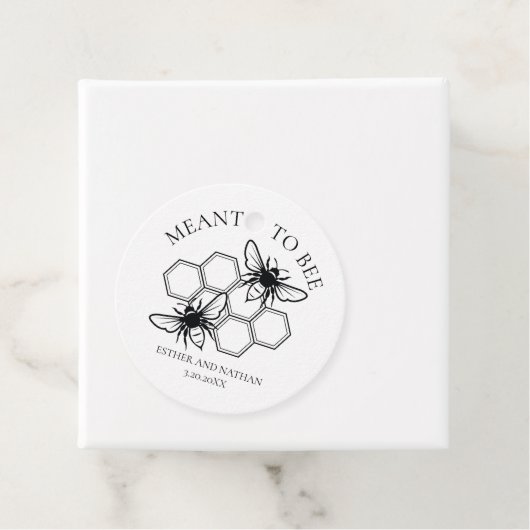 Étiquette de cadeau de mariage Meant to Bee (En situation)