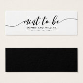 Étiquette de cadeau de mariage Mint to Be avec écr (Devant & derrière)