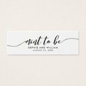 Étiquette de cadeau de mariage Mint to Be avec écr (Devant)