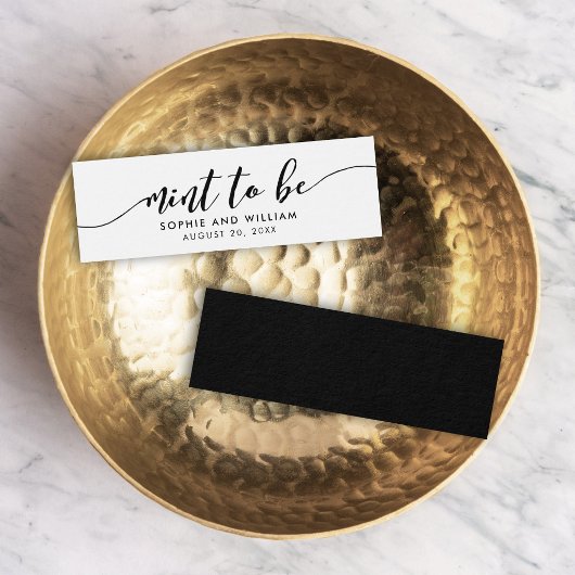 Étiquette de cadeau de mariage Mint to Be avec écr