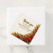 Étiquette de cadeau de mariage Ohio Red Carnation (En situation)